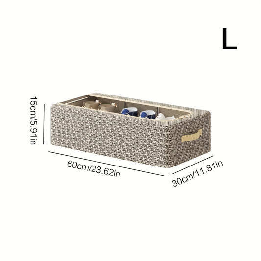 1/2/3 Pack Foldable Under Bed Shoe Storage Box Space Saving Underbed Shoes Organizer For Home Bedroom