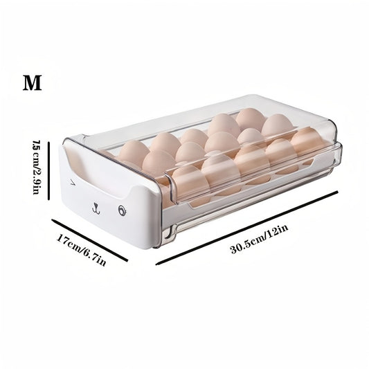 18/36 Grid Drawer Type Egg Storage Box Transparent Stackable Egg Organizer Kitchen Egg Rack For Refrigerator