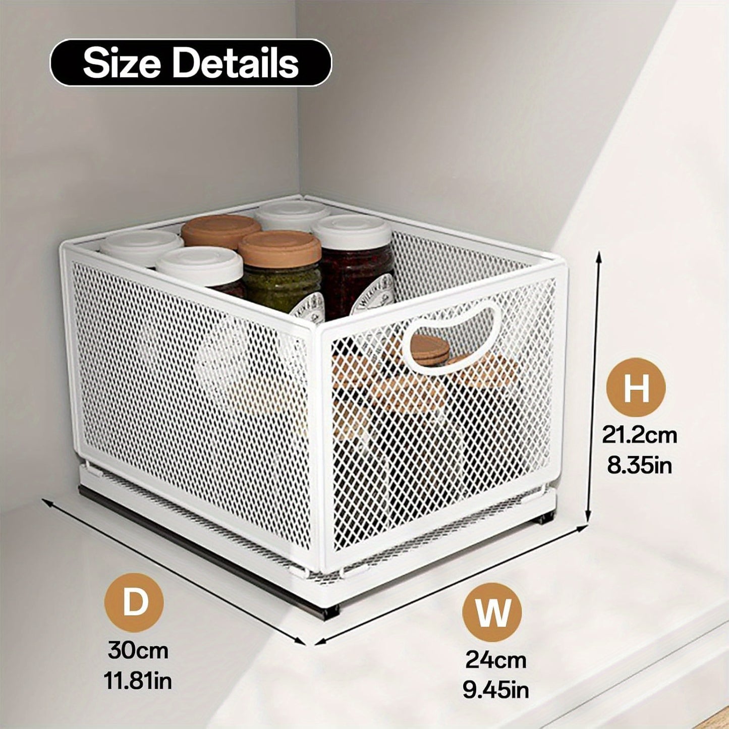Adhesive Pull Out Cabinet Organizer Sliding Drawer Heavy Duty Kitchen Sink Pantry Storage Shelf