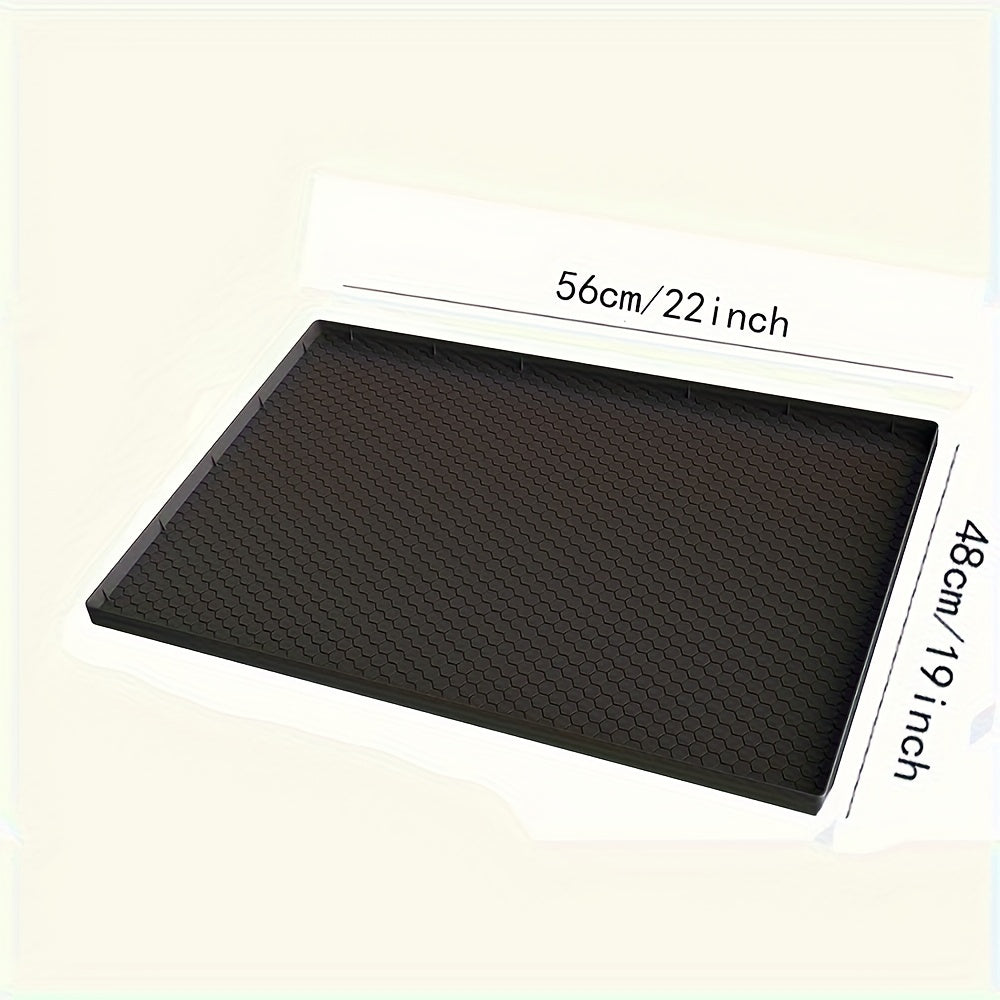 22x19 Inch Silicone Under Sink Mat Waterproof Flexible Cabinet Tray Kitchen Bathroom Laundry Drainage Liner