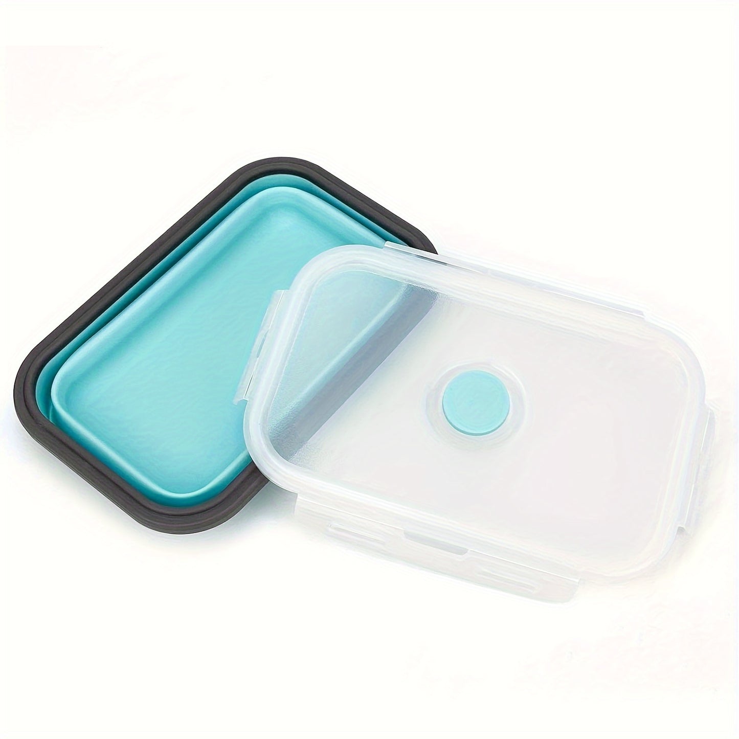 3Pcs Foldable Leak Proof Food Storage Containers Airtight Microwave Freezer Safe 16.91oz Portable Lunch Bento Box