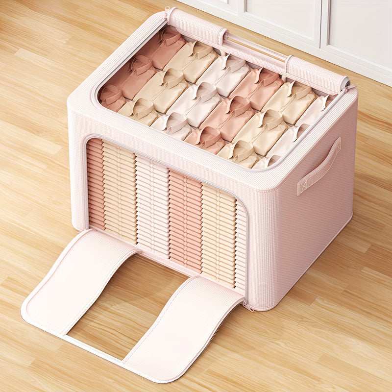 Large Capacity Foldable Storage Box Stackable Clothes Quilt Organizer For Wardrobe Under Bed