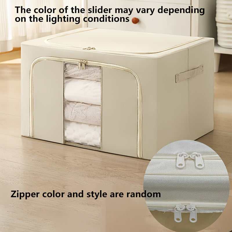 Large Capacity Foldable Storage Box Stackable Clothes Quilt Organizer For Wardrobe Under Bed