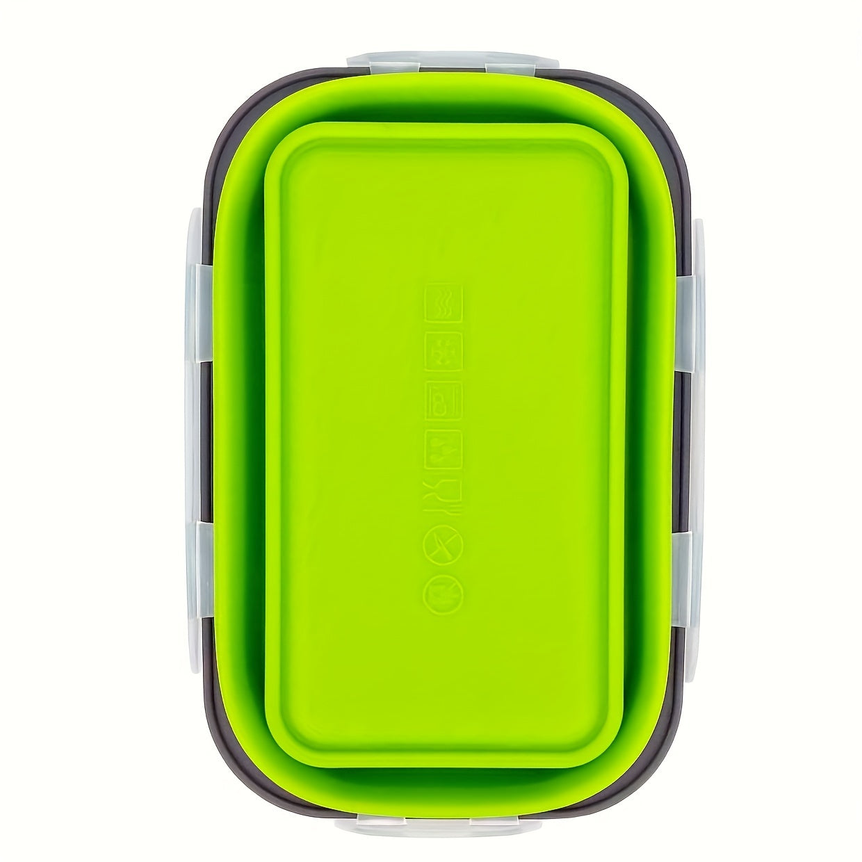3Pcs Foldable Leak Proof Food Storage Containers Airtight Microwave Freezer Safe 16.91oz Portable Lunch Bento Box