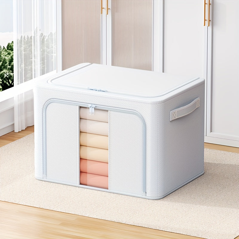 Large Capacity Foldable Storage Box Stackable Clothes Quilt Organizer For Wardrobe Under Bed